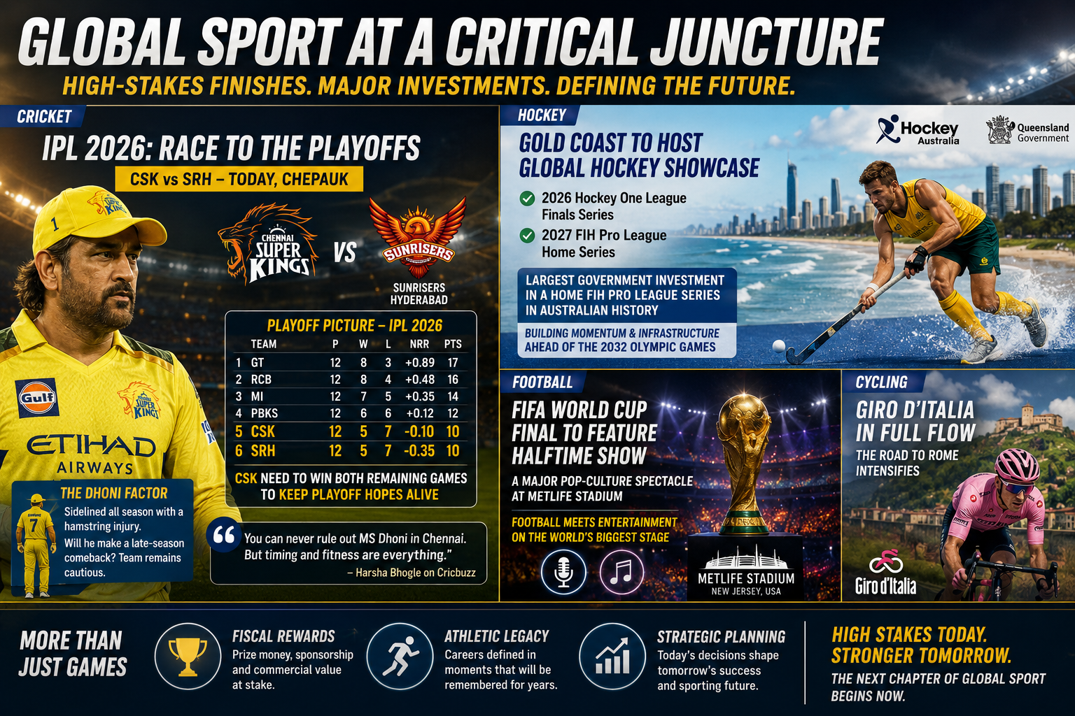 sports news, playoff race, athlete injuries, international tournament, team standings, match analysis, sports management, championship updates